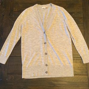 Loft Women’s Gray Cardigan with Buttons